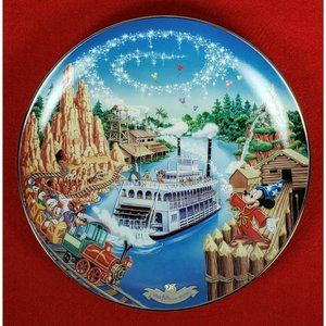 Walt Disney World 25th Anniversary Collectors Plate "Frontierland" MIB+COA